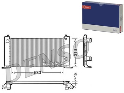 RADUADOR DEL MOTOR FIAT STILO 1.2/1.4/1.6 10.01-08.  