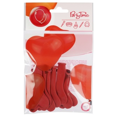 Balony Mini Serca 16cm serce CZERWONE Ślub Wesele, 4 sztuki