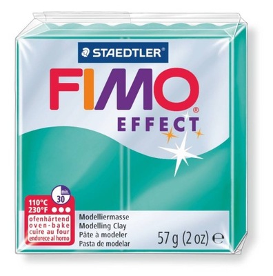 FIMO Effect 57 g - zielony przeźroczysty