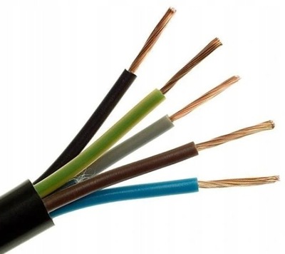 Przewód gumowy 5x1,5 kabel siłowy Elektrokabel OWżo 5x1,5mm2 1 metr