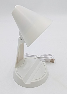 Lampka biurkowa z odczepianym kloszem szara