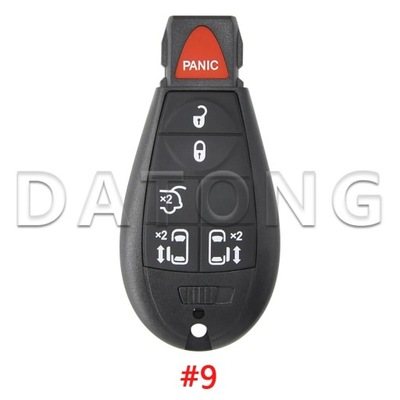 DATONG WORLD CAR REMOTE KEY SHELL CASE PARA JEEP CHEROKEE DODGE 300C ~61306  