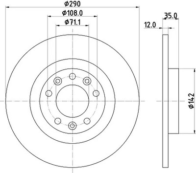 HELLA DISKU STABDŽIŲ 8DD 355 120-421 