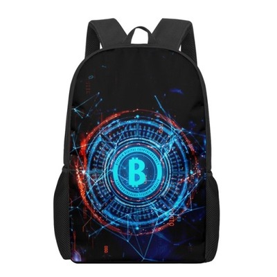 Backpack Bitcoin pieniądze waluta druku 16-cal nas