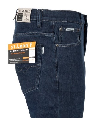 Spodnie ocieplane jeansy W37 dżinsy ELASTYCZNE