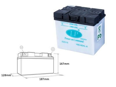 LANDPORT BATERÍA Y60-N24L-A 12V 24AH 185X125X17  