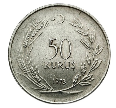 TURCJA 50 KURUS 1973 KOBIETA