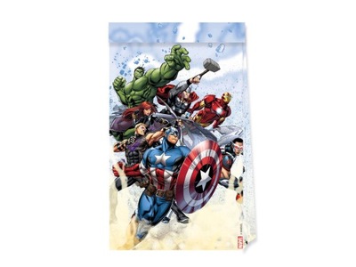 Prezentowe torebki urodzinowe Avengers 4szt