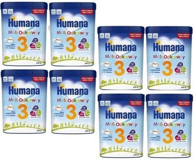 HUMANA 3 MLEKO NASTĘPNE PO 12 MIESIĄCU 8x650G