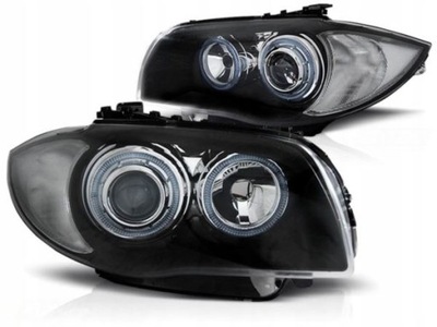 ФОНАРИ ПЕРЕДНЯЯ ANGEL EYES BMW E87 E81 04-07 ЧЕРНЫЕ