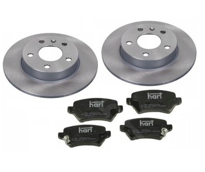 DISCS PADS REAR - OPEL MERIVA - 5 BOLTS  