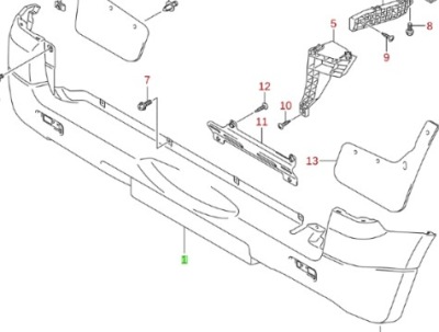Бампер задний suzuki фото №1