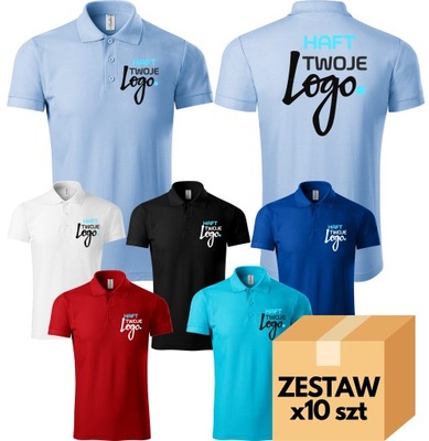 KOSZULKA POLO JOY PT P21 HAFT LOGO NADRUK x10