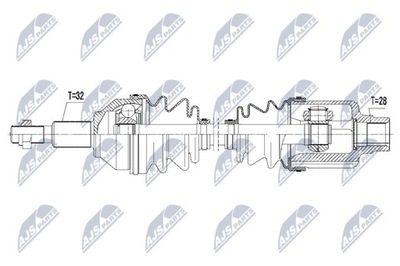 SEMI-EJE DE ACCIONAMIENTO DODGE JOURNEY 08-, AVENGER 08- /PRA  