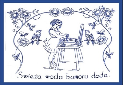 PLAKAT BEZ RAMY do Łazienki WC Toalety ŚWIEŻA WODA HUMORU P2539_40x50