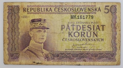 50 koron 1945 Czechosłowacja seria MK