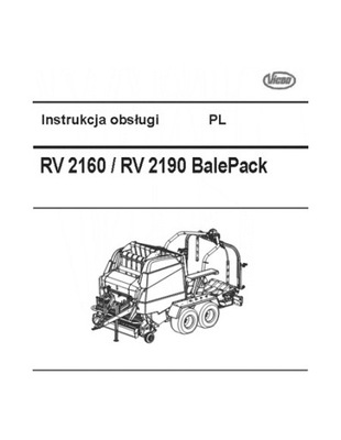 VICON RV 2160, 2190 BALEPACK - ИНСТРУКЦИЯ PL фото