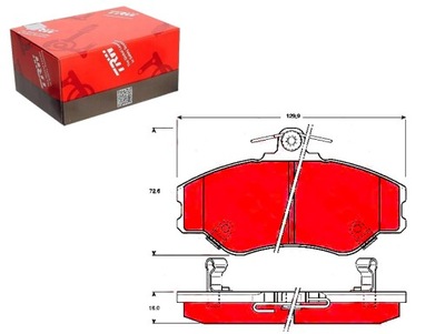 Набор - комплект тормозных колодок тормозных [trw] фото №1