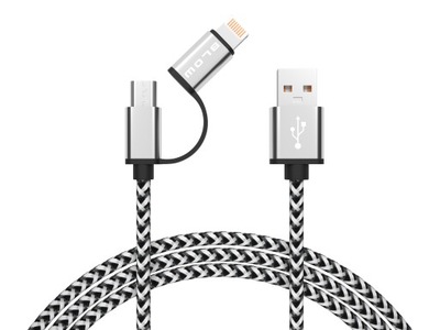 Kabel USB - Apple Lightning Blow microUSB - iPhone 1m plecionka 66-099#