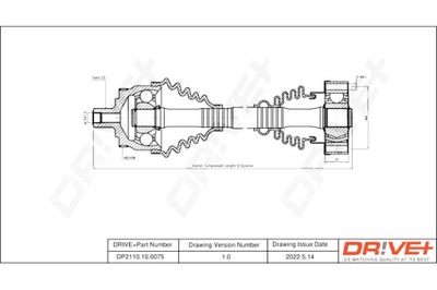 DRIVE+ PUSAŠIS PAVAROS VOLKSWAGEN PASSAT 96-05 L 