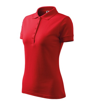 Czerwona damska koszulka Polo M