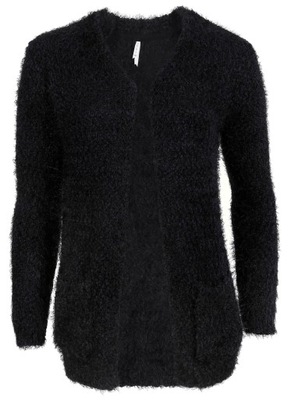 Czarny, futrzany sweter PRIMARK 8-9 lat 134 cm
