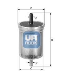 ФІЛЬТР ПАЛИВА UFI (OEM QUALITY) FORD/VOLVO