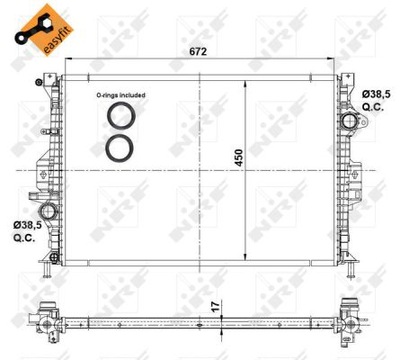 RADUADOR DE AGUA NRF 53737  