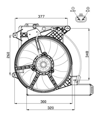 ELEKTROWENTYLATOR OPEL VAUXHALL MERIVA 03- 47488