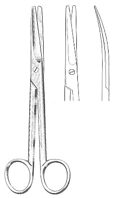 Nożyczki operacyjne typ Mayo 15 cm - zagięte