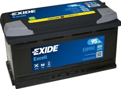 Акумулятор exide excell 12v 100ah 720a eb1000 фото №1