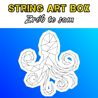 Zestaw String Art DIY - Ośmiornica KONTUR