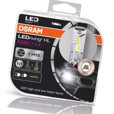 LUZ OSRAM DIODO LUMINOSO LED H15 12V 3.8W/16.5W LEDRIVING HL EASY 6000K DUO MALETERO  