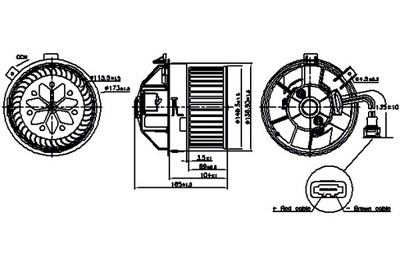 NISSENS VENTILIATORIUS PŪSTUVO ALFA ROMEO GIULIETTA 1.4-2.0D 04.10-12.20 