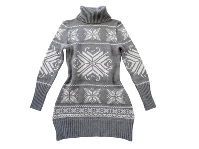 EASY WEAR ciepły zimowy sweter tunika 38