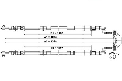 CABLE FRENOS DE MANO OPEL ASTRA H ASTRA H CLASSI  