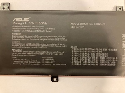 Oryginalna bateria Asus C31N1620 - uszk