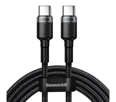Kabel Przewód Baseus USB-C - USB-C Cafule QC 3.0 100W 2 metry Czarny
