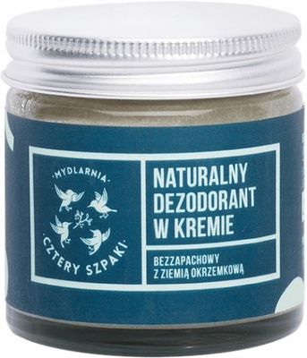 Naturalny dezodorant w kremie bezzapachowy Mydlarnia Cztery Szpaki 60ml