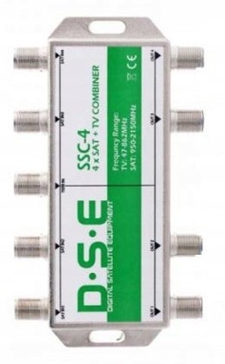 Sumator DSE SSC-4 TV Combiner 4 X SAT + złącze TV