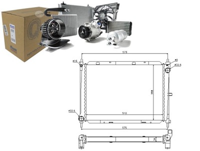 RADUADOR DEL MOTOR NISSENS 21410BC500 DN2260 DNA226  