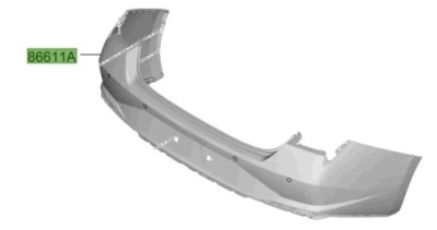 Hyundai elantra 2021- бампер задняя фото №1