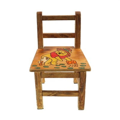 KRZESŁO krzesełko drewniane dla dziecka KUBUŚ PUCHATEK PRL