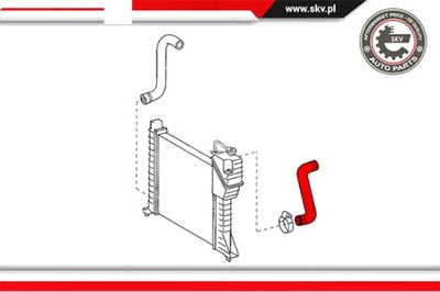 ESEN SKV ПАТРУБОК РАДИАТОРА MERCEDES SPRINTER