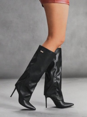 SHEIN CZARNE KOZAKI NA SZPILCE 3AP LT6__38