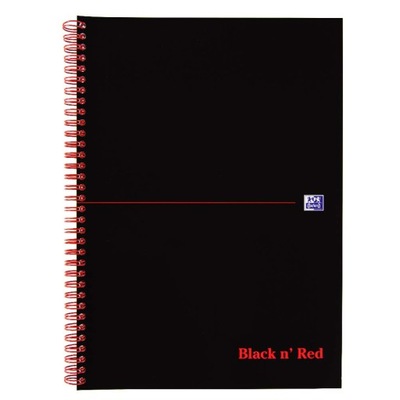 KOŁONOTATNIK A4 BLACK N' RED 70 KARTEK # OXFORD