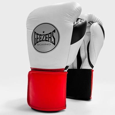 Rękawice bokserskie GEEZERS Halo (white/red/black) [Waga 16 oz]