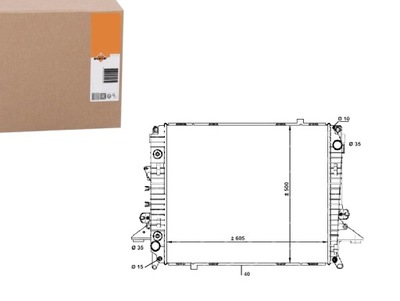 РАДИАТОР ДВИГАТЕЛЯ NRF PCC500111 LR021778 PCC500061