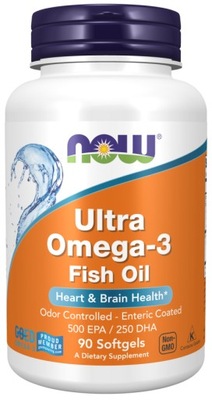 Now Foods Ultra Kwasy Omega 3 DHA EPA 90 kapsułek