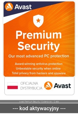 Antywirus Avast Premium Security 10 stanowisk / 2 lata